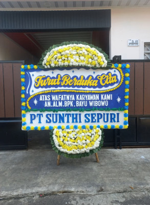 Papan Bunga Duka di Tanah Abang