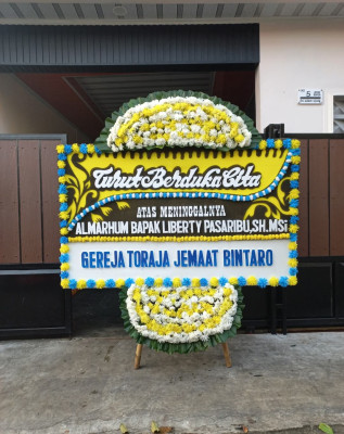 Papan Bunga Duka di Tanah Abang